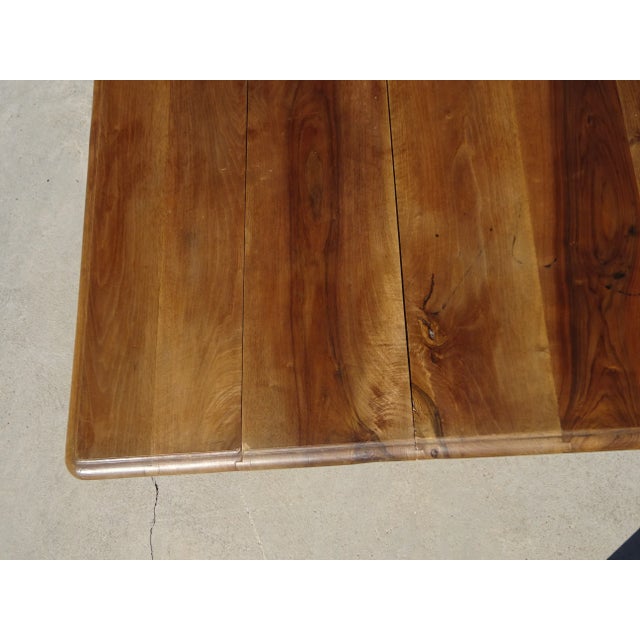 19th Century Solid Walnut Square Pedestal Table For Sale - Image 11 of 18