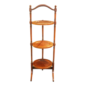 Circa 1885-1905 English Sheraton Revival Tilting Muffin Stand