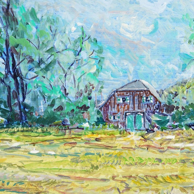 Oil Painting by Alexander Michael - Boathouse on the Shore of Lake Chiemsee For Sale - Image 4 of 7