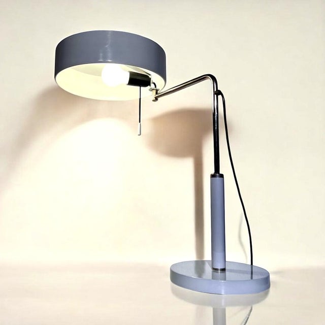 Very Flexible Multi-Position Desk Lamp by Alfred Müller for Belmag, Model 2203, Iconic Bauhaus Lamp, Zurich, Switzerland, 1952 For Sale - Image 15 of 17