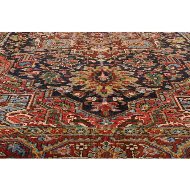 Late 19th Century Late 19th Century Persian Heriz Rug, 06'05 X 09'07 For Sale - Image 5 of 10