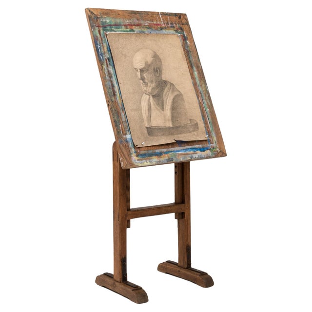 20th Century French Wooden Artist's Easel with Adjustable Tilt For Sale - Image 15 of 18