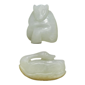Chinese Jade Carvings Set of 2