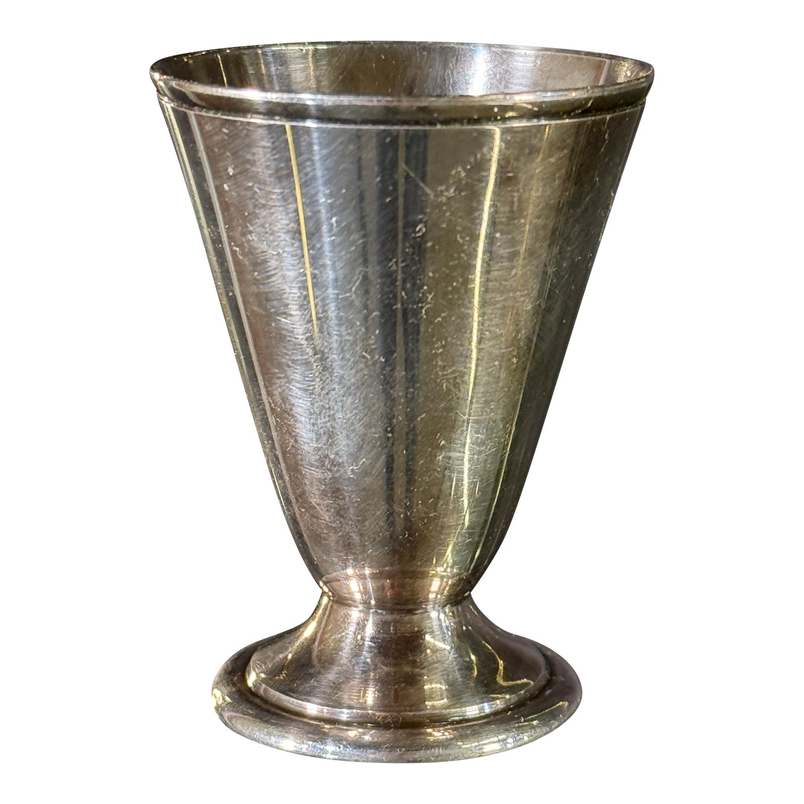 Vintage c.1920's/30's Reed & Barton Silverplate Footed Cocktail Jigger / Tot Cup