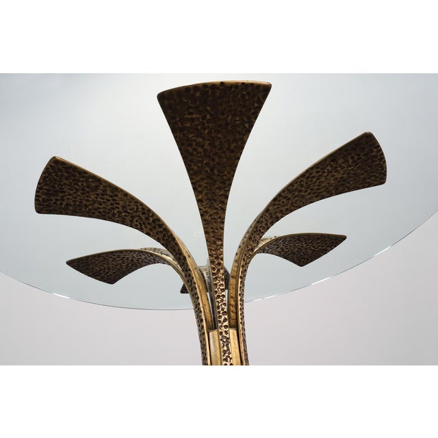 Mid-Century Modern Italian Table in Bronze with Glass Top, 1970s For Sale - Image 12 of 14