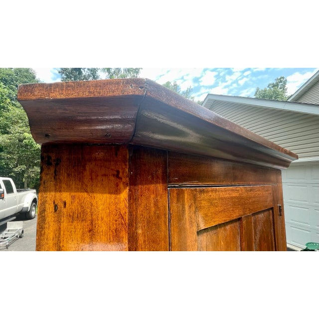 19th-Century Amish Blind Door Pine Corner Cupboard For Sale - Image 10 of 12