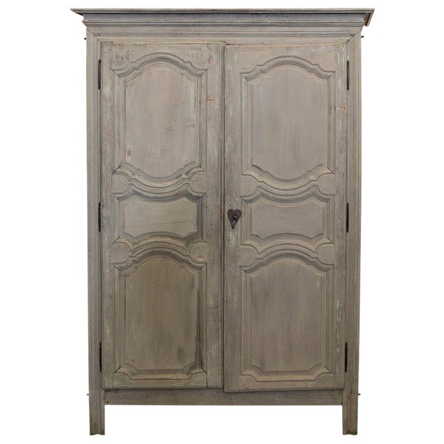 French Blue Gray Painted Armoire Chairish