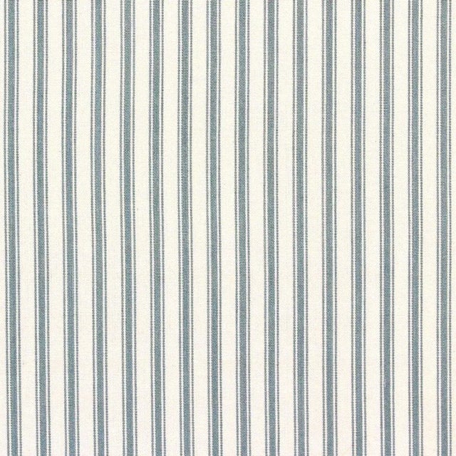 Sister Parish Parish Stripe Fabric in Seafoam For Sale