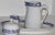 French Blue & White Porcelain Breakfast Service in the “Ferme D’Antan” Pattern by Jacques Coeur France – 24 Pieces For Sale - Image 4 of 12