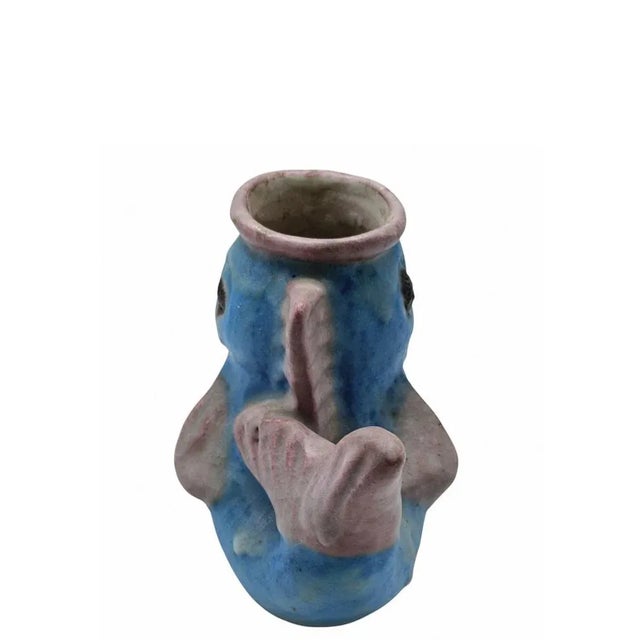 1950s Sculptural Pottery Fish Vase from C.A.S. Vietri, Italy, 1950s For Sale - Image 5 of 9