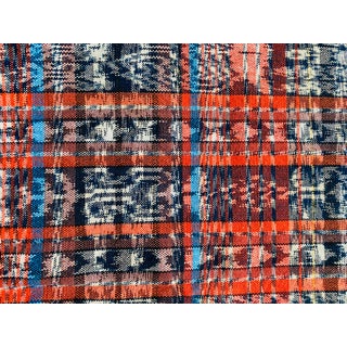 Vintage Woven Ikat Textile -2.3 yards For Sale