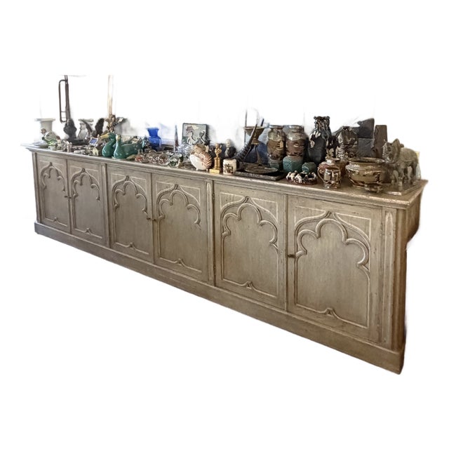 Mid 20th Century French Painted Credenza For Sale