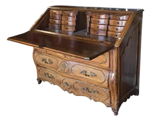 Antique 18th C French Country Fruitwood Secretary Desk