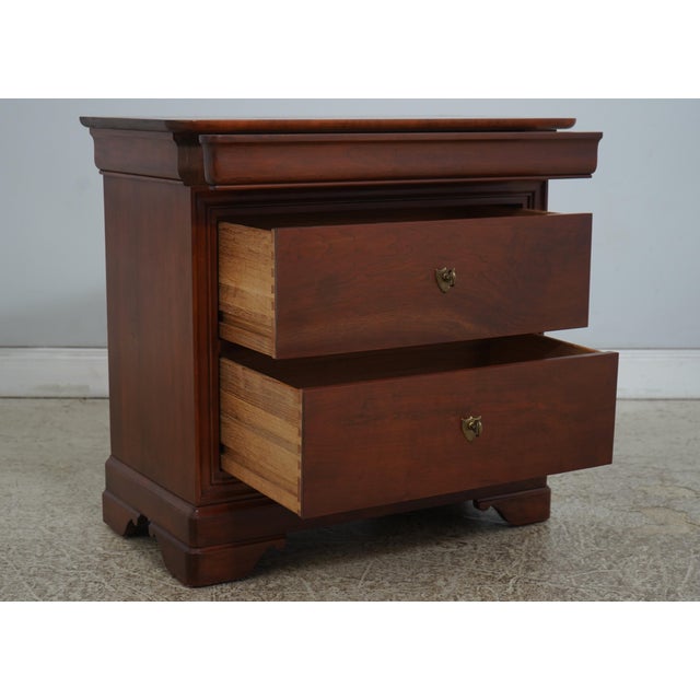 Stickley Pair Stickley Cherry 3 Drawer Marseilles Nightstands For Sale - Image 4 of 18