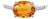 Natural Orange Sapphire Diamond Ring 6.75 14k W Gold 2.6 TCW Certified For Sale