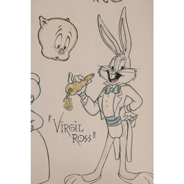 Virgil Ross Looney Tunes Character Sketch Lithograph For Sale - Image 10 of 12