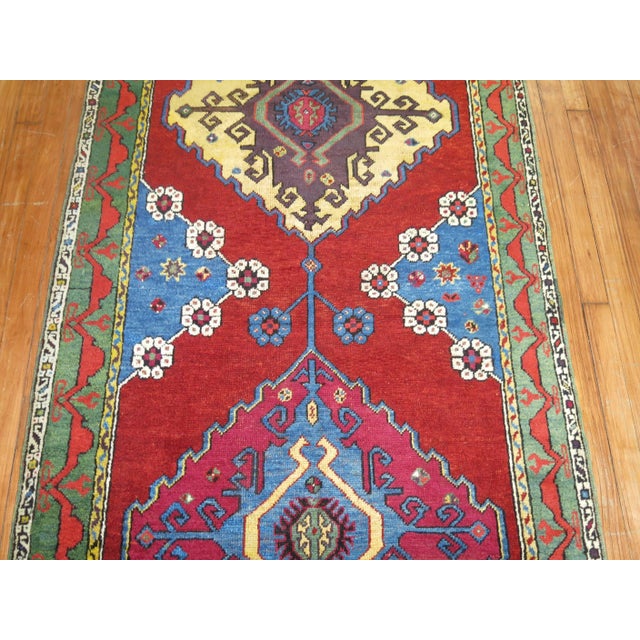 Contemporary Antique Turkish Karapinar Runner - 3'5" x 14' For Sale - Image 3 of 6