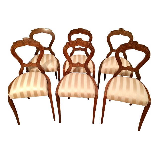 Antique Austrian Biedermeier Salon Chairs - Pair For Sale
