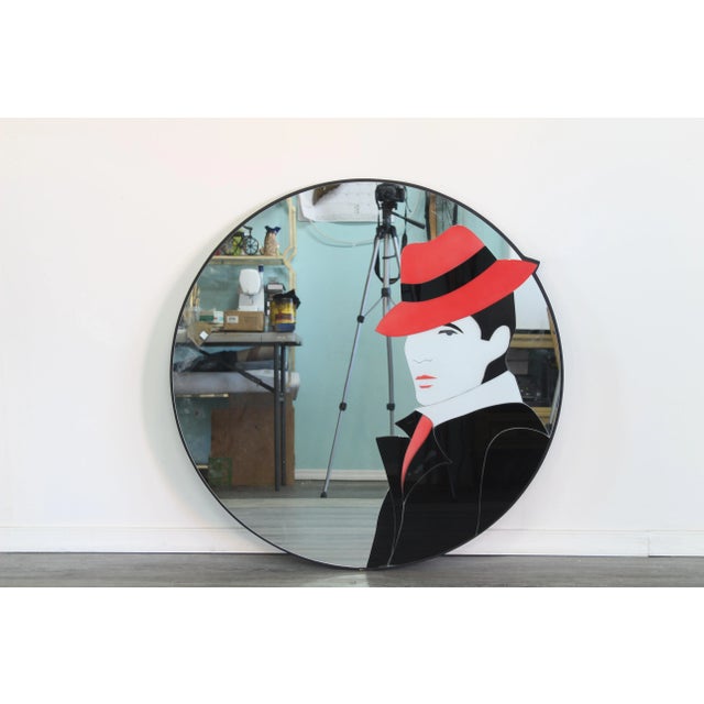 Figurative 1980's Decorative Wall Mirror For Sale - Image 3 of 3