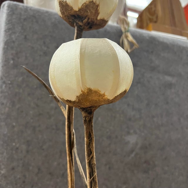 Vintage Korean Mulberry Paper Hanji Table Lamp. For Sale In Charleston - Image 6 of 12