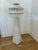 White Vintage White Wicker Floor Lamp With Tiered Dome Shade For Sale - Image 8 of 14