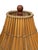 Vintage Mid Century Bamboo Shade Turned Wood Table Lamp For Sale - Image 9 of 9
