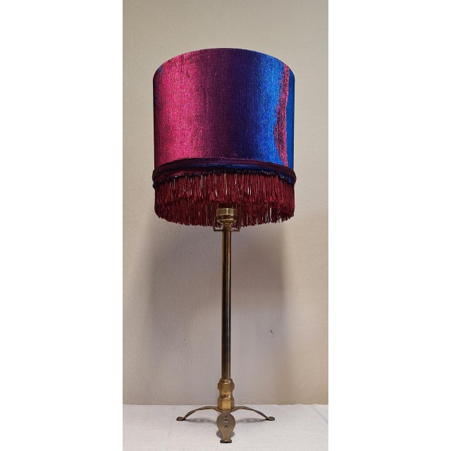 Vintage Table Lamp with Brass Base and Shade by Lamplove, 1970s For Sale - Image 6 of 10