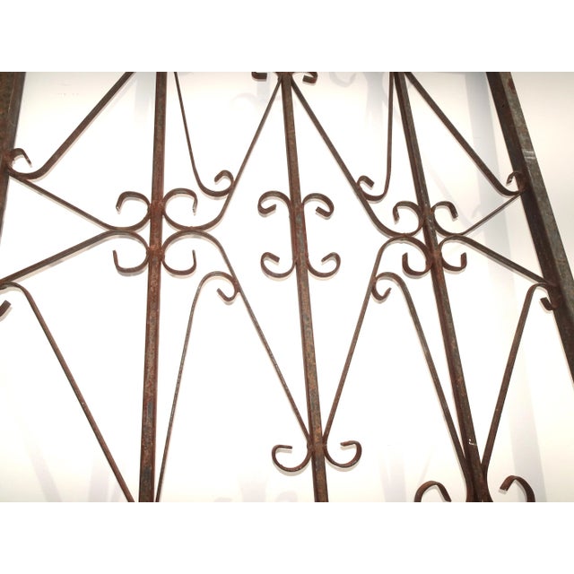 Metal Vintage Mid Century Spanish Style Metal Tall Gate or Wall Decor For Sale - Image 7 of 13