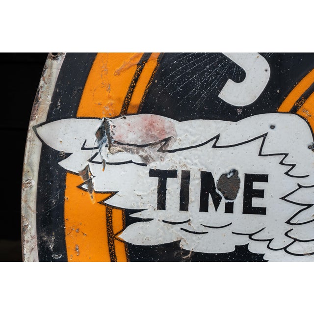John1920s–1930s Johnson Gasolene With Ethyl Double-Sided Porcelain Sign For Sale - Image 12 of 13