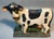 White Cast Iron Holstein Cow Doorstop Folk Art Farmhouse Vintage Chippy Paint Signed For Sale - Image 8 of 8