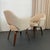 1960s Pair of Eero Saarinen for Knoll Wood Executive Armchairs in Cream Tweed For Sale - Image 9 of 10
