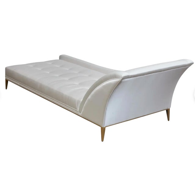 Koket Satin Upholstered Envy Chaise Lounge.