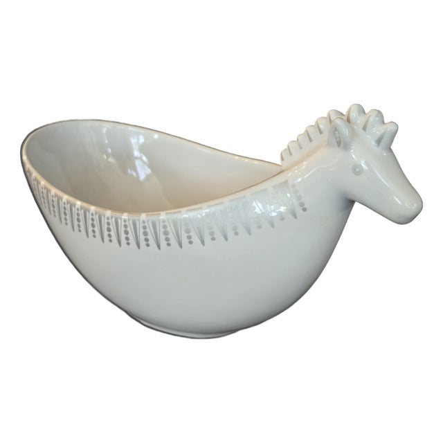 Jonathan Adler Zebra Open Bowl 8” Silver Design Happy Chic Trinket Nut Candy Dish For Sale