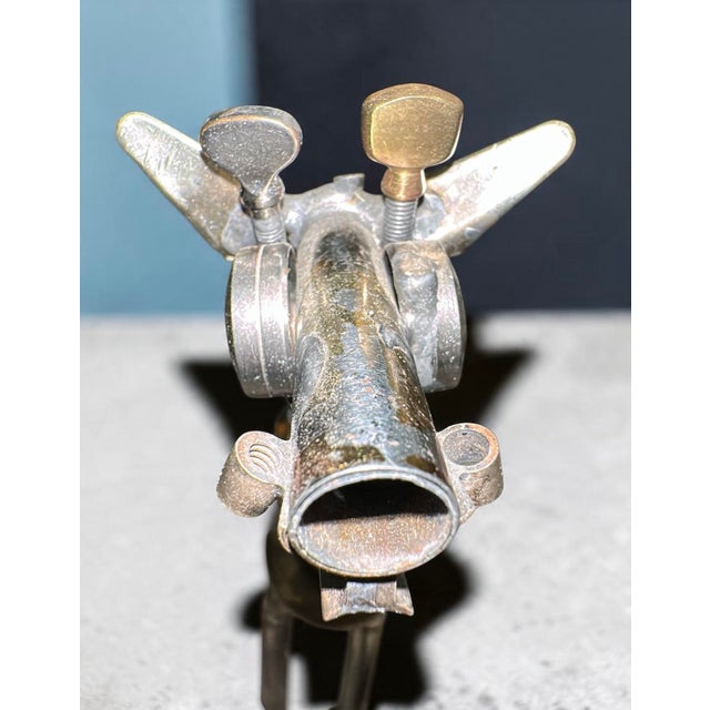 One-of-a-Kind Giraffe Sculpture Handcrafted From Vintage Trumpet Parts For Sale - Image 4 of 8