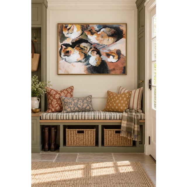 Not Yet Made - Made To Order 1909 Vintage Calico Cat Art Print by August Macke, Feline Wall Art - 16" X 12" For Sale - Image 5 of 9