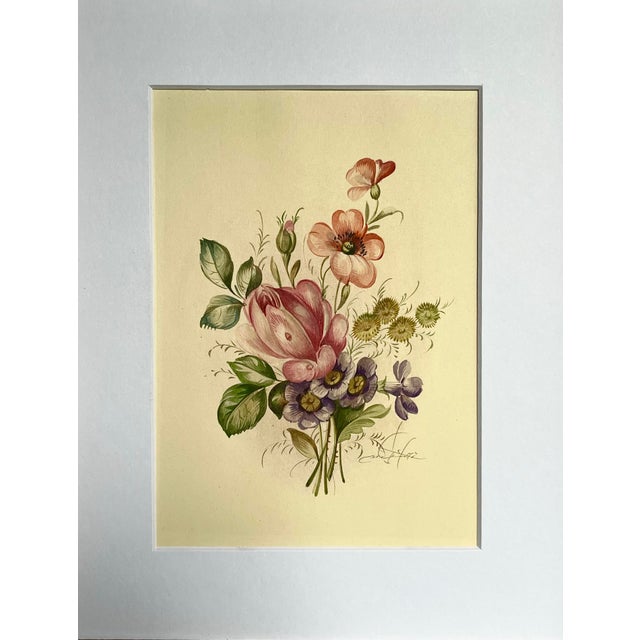 Mediterranean Italian Floral Botanical Watercolor Painting by Vittorio Guddittoi For Sale - Image 3 of 5