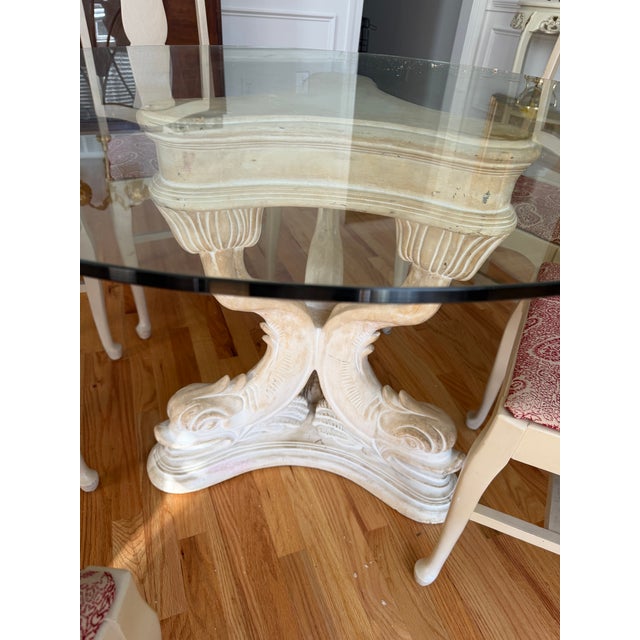 Bring a dramatic, sculptural focal point into your space with this impressive Hollywood Regency style pedestal table....