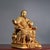 Traditional Late 19th Century Gilt Bronze Zhenwu Emperor Statue, Taoist Deity, 1.69kg For Sale - Image 3 of 9