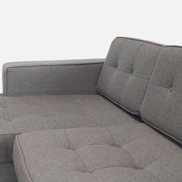 Gus Modern Jay Gray Fabric Sectional Sofa With Left Chaise For Sale In San Francisco - Image 6 of 9