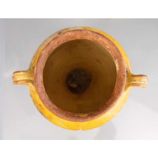 Mid 19th Century Large 19th Century French Glazed Yellow Confit Pot For Sale - Image 5 of 8