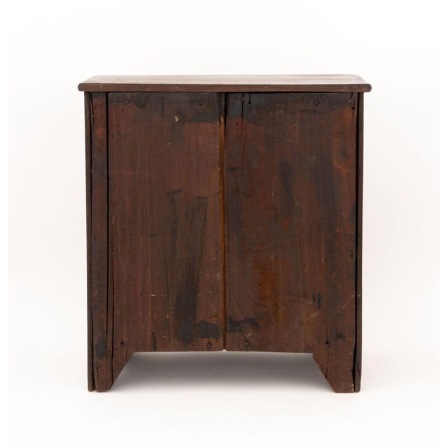 Brown Georgian Dark Stained Oak Diminutive Chest of Three Drawers For Sale - Image 8 of 8