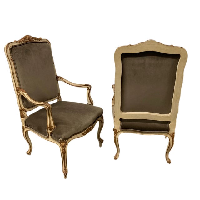 Rustic European Antique Italian Arm Chairs - A Pair For Sale - Image 3 of 11