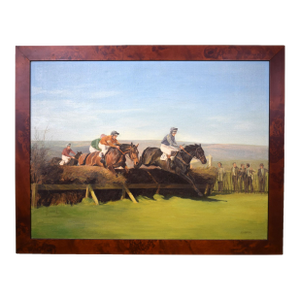 Ruth Gibbons English Steeplechase Acrylic on Canvas