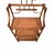 Brown Vintage Petite Pagoda Rattan and Seagrass Bookcase Etagere For Sale - Image 8 of 10