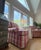 2000 - 2009 A Pair of Custom Pink Plaid Pleated Skirt Lounge Chairs With Rolled Arms For Sale - Image 5 of 18