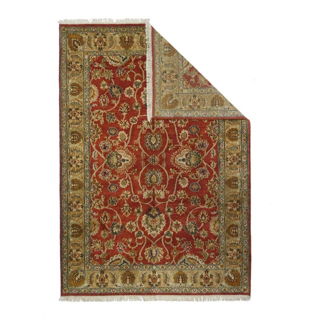 Traditional Indian Rug 6'1'' X 9'11'' For Sale - Image 3 of 10