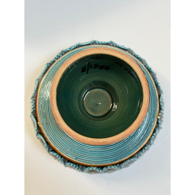 Vintage Aldo Londi for Bitossi "Seta" Pedestal Bowl 1960s For Sale - Image 11 of 11