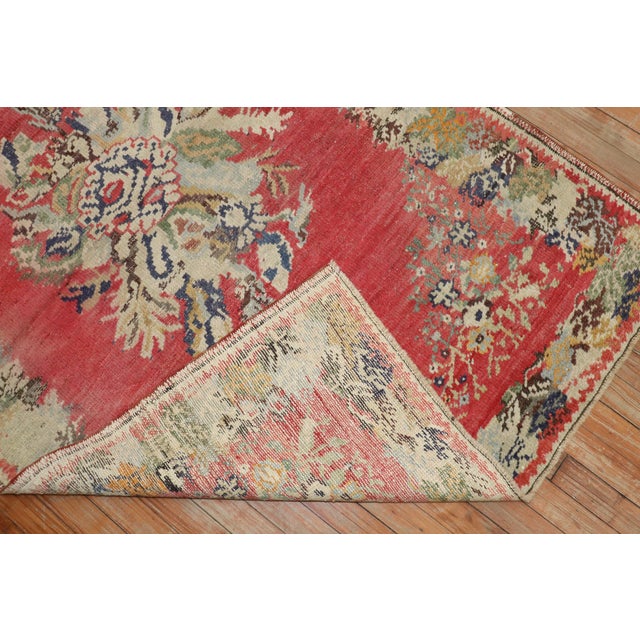 Textile Early 20th Century Zabihi Collection Turkish Ghiordes Pink Rug For Sale - Image 7 of 9