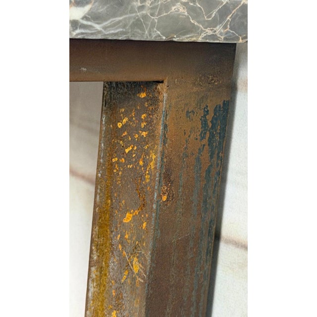 Pair of 19th Century Wrought Iron Consoles With Marble Tops For Sale - Image 18 of 18