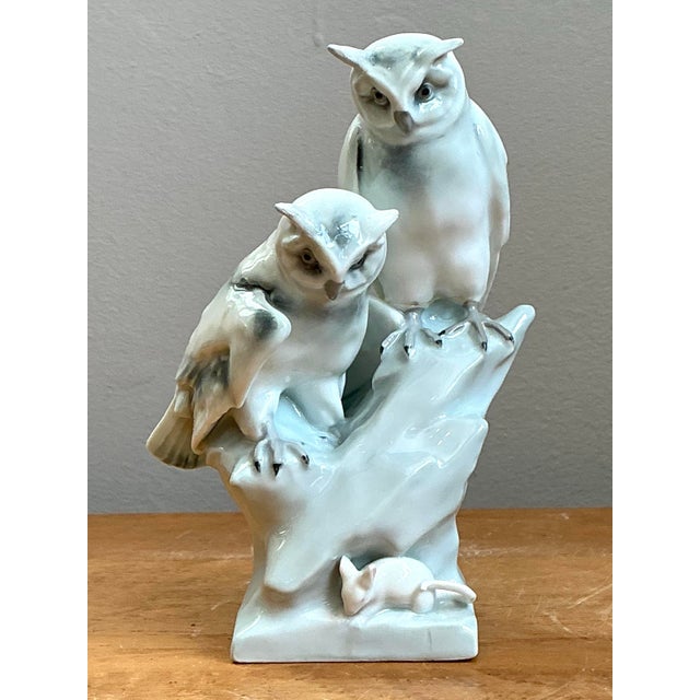 Vintage Royal Copenhagen Porcelain Owl Figurine For Sale - Image 10 of 12